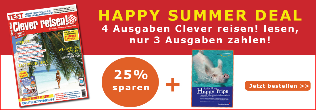 Clever reisen! Happy Summer Deal